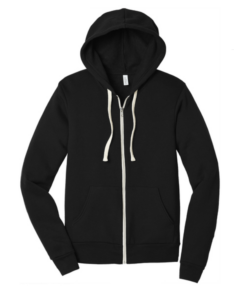 unisex triblend full zip hoodie